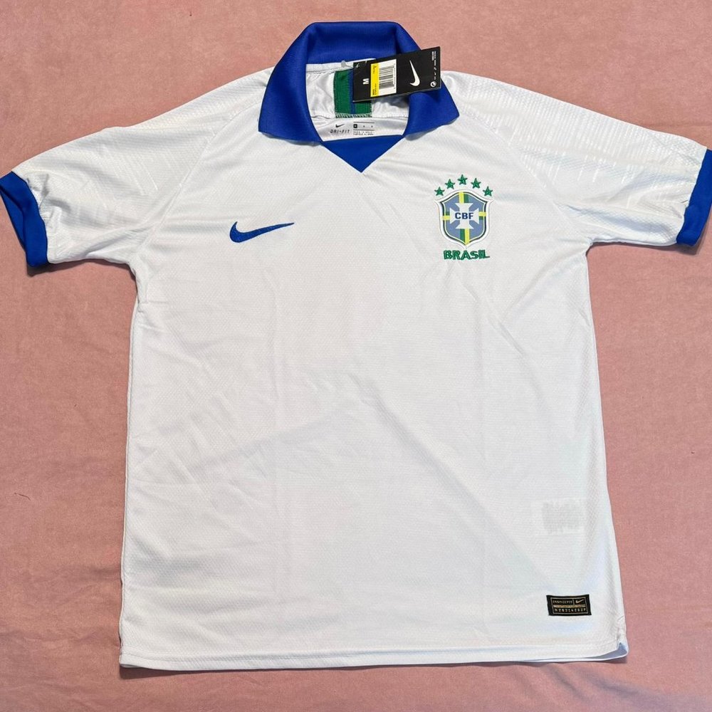 Brazil Nike Jersey, brand new, size M, unisex, white, short sleeve, with tags